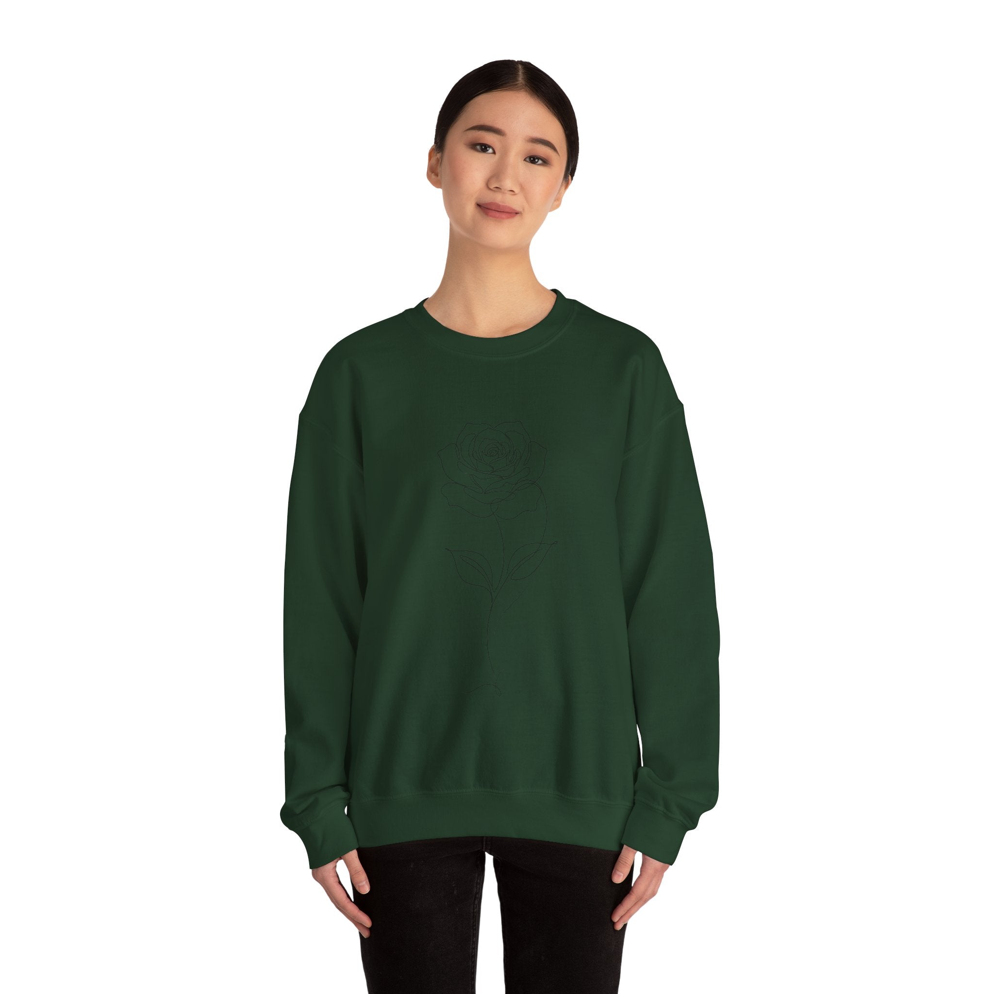 Rose - LineArt - Crewneck Sweatshirt