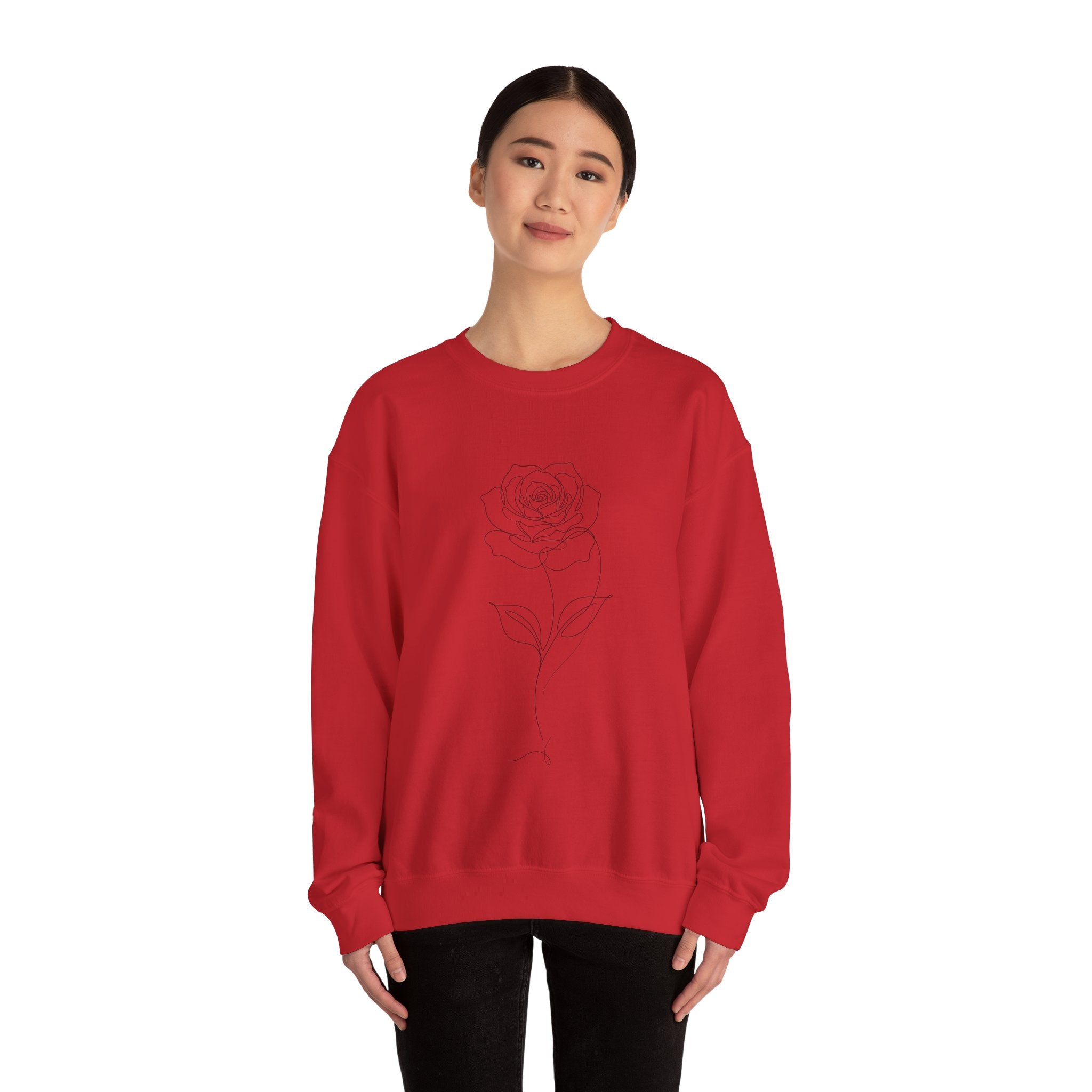 Rose - LineArt - Crewneck Sweatshirt