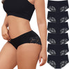 Seductive Lace Cheeky Panties - 6 Pack-Black