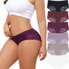 Seductive Lace Cheeky Panties - 6 Pack-Multicolor